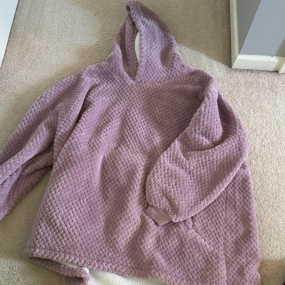 Cozy Lavender Hooded Sweater
